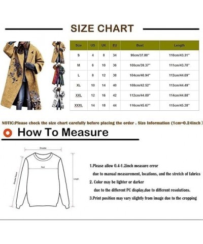 Women's Trench Coats Lapel Jacket for Women Pea Coat Casual Long Overcoat Thicken Winter Cardigans Open Front Outwear Plaid 6...