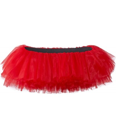 Women's Teen Adult 10 Layered Fluffy Ballet Tulle Tutu Skirt Red $13.67 Skirts