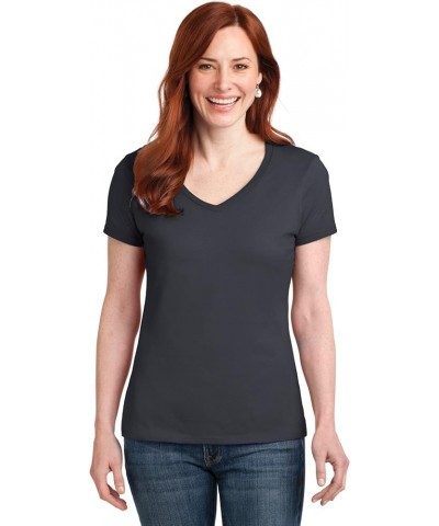 Women's Cooldri Short Sleeve Performance V-Neck T-Shirt (1 Pack) Vintage Black $6.69 Activewear