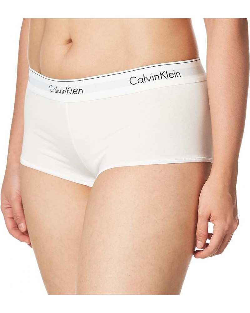 Women's Modern Cotton Boyshort Panty White $12.14 Lingerie