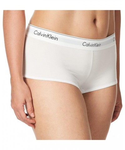 Women's Modern Cotton Boyshort Panty White $12.14 Lingerie