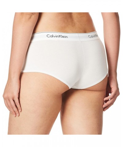 Women's Modern Cotton Boyshort Panty White $12.14 Lingerie