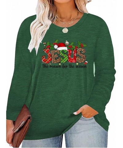 Plus Size Women T-Shirt Christmas Candy Snowman Gift Funny Casual Long Sleeve Graphic Cute Tee Tops Green-7 $12.88 Tops