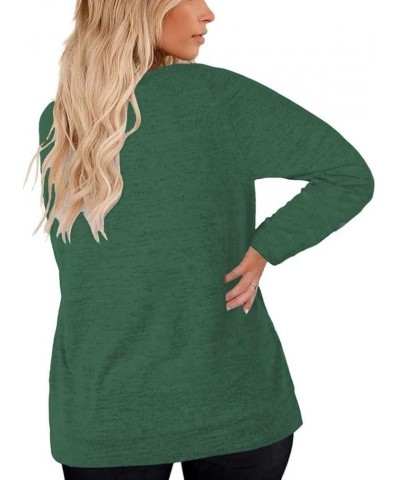 Plus Size Women T-Shirt Christmas Candy Snowman Gift Funny Casual Long Sleeve Graphic Cute Tee Tops Green-7 $12.88 Tops