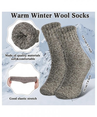 24 Pairs Wool Socks for Women Warm Winter Thermal Thick Socks Boot Cozy Hiking Crew Winter Socks Gifts for Women Simple Style...