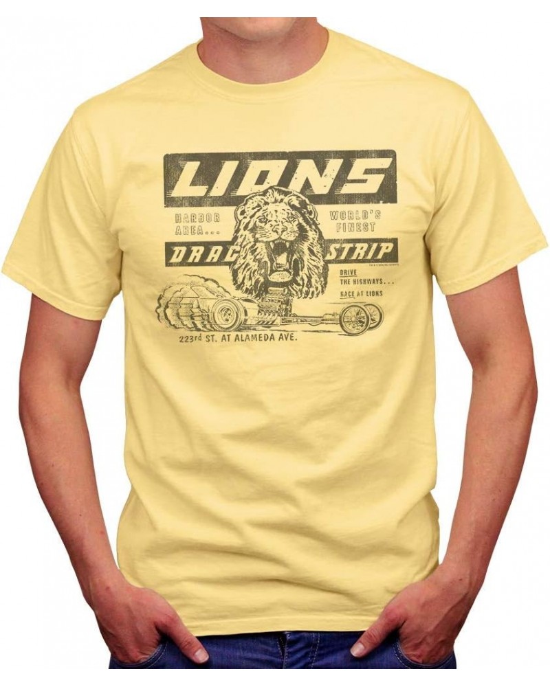 Lions Drag Strip Short Sleeve Comfortable Cotton T-Shirt $16.65 T-Shirts