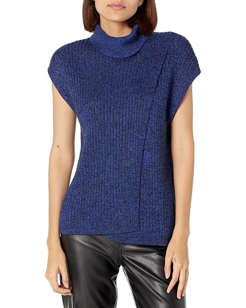 Rent The Runway Pre-Loved Blue Cross Front Turtleneck Blue $28.07 Sweaters