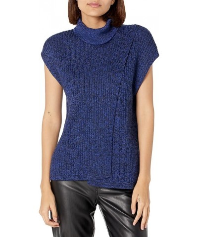 Rent The Runway Pre-Loved Blue Cross Front Turtleneck Blue $28.07 Sweaters