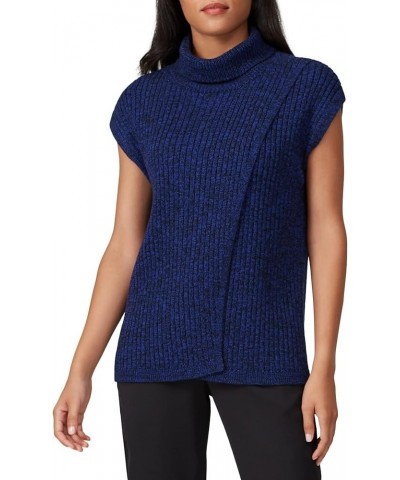 Rent The Runway Pre-Loved Blue Cross Front Turtleneck Blue $28.07 Sweaters