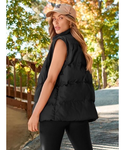 Puffer Vest Women Sleeveless Zip Up Outerwear Warm Puffer Lightweight Down with Pocket Fall Winter Jackets Coats 2023 Black $...