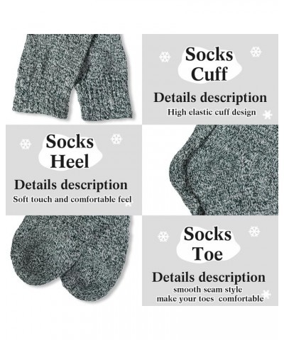 24 Pairs Wool Socks for Women Warm Winter Thermal Thick Socks Boot Cozy Hiking Crew Winter Socks Gifts for Women Simple Style...