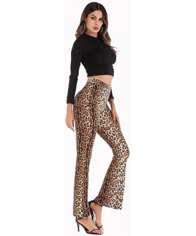 Women's High Waisted Wide Leg Pants Flared Leg Pants Zebra printSnakeskin printLeopard Print Pants Leopard Print1 $10.35 Pants