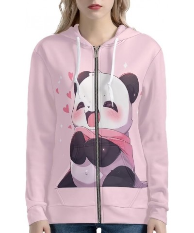 XS-5XL Zip Up Hoodie for Women Sweatshirt Pullover Cute Panda Design $21.33 Hoodies & Sweatshirts