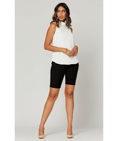 Premium Women's Stretch Ponte Pants - Wear to Work - Dressy Leggings Bermuda Short - Thrive - Black $21.57 Others