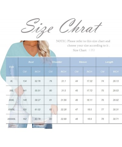 Womens Fall Fashion 2023 Plus Size Tops Long Sleeve Loose Fit T Shirts V Neck Work Oversized Tunic Blouses 01-mint Green $9.0...