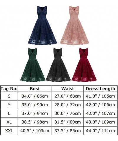 Women Vintage Halter Neck Floral Lace Hi-Lo Backless Bridesmaid Dress A-Line Short Prom Retro Cocktail Formal Swing Dress Nav...