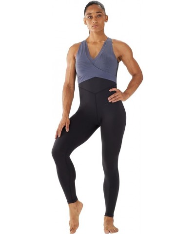 Women's Bodysuit Sleeveless Bodycon Rompers Backless Cross Jumpsuit Sports Gym Workout Butt Lifting Yoga Jumpsuit Black/Grey ...