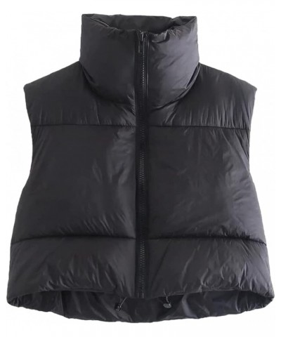 Women's Puffer Vest Women Winter Cropped Puffer Jacket Lightweight Parka Down Puffy Bubble Coat Warm Outerwear A-black $13.16...