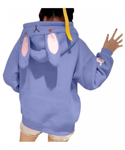 Cute Hoodies for Girls 10-12 Years Old Cute Sweatshirt Sleeve Fashion Tops Hooded Cotton Women Cat Fashion Z102-sky Blue $11....