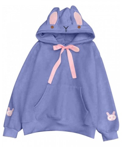 Cute Hoodies for Girls 10-12 Years Old Cute Sweatshirt Sleeve Fashion Tops Hooded Cotton Women Cat Fashion Z102-sky Blue $11....