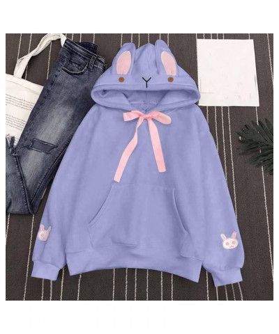 Cute Hoodies for Girls 10-12 Years Old Cute Sweatshirt Sleeve Fashion Tops Hooded Cotton Women Cat Fashion Z102-sky Blue $11....