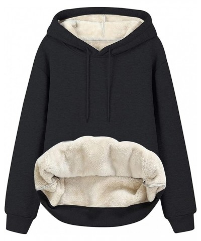 Women’s Oversized Sherpa Hoodies Long Sleeve Fleece Lined Sweatshirts Loose Fit Solid Winter Trendy Pullover Tops 1 Black $9....