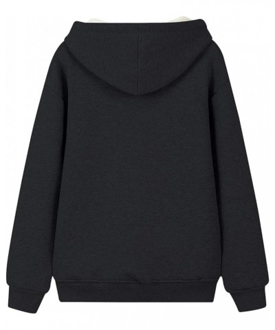 Women’s Oversized Sherpa Hoodies Long Sleeve Fleece Lined Sweatshirts Loose Fit Solid Winter Trendy Pullover Tops 1 Black $9....