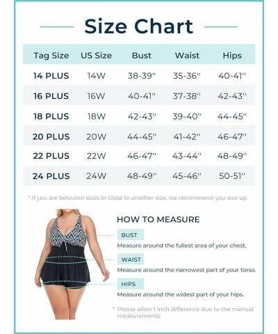 Plus Size Two-Piece Tankini Swimsuits for Women Tummy Control Flowy Bathing Suits with Shorts Black English Rose $18.48 Swims...