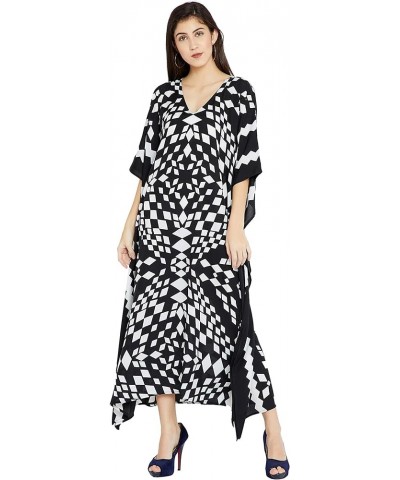 Gypsie Blu Women Long Maxi Plus Size Polyester Kaftan Caftan Gown Beach Party Casual Dress Black Casual $10.19 Swimsuits