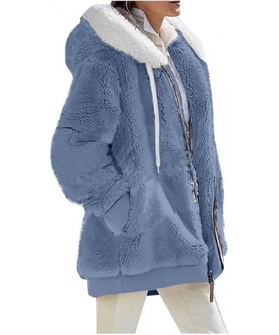 Winter Clothes for Women,2023 Fashion Warm Coats Casual Fuzzy Fleece Sherpa Jackets Hoodies Pullover Plus Size Tops 12 light ...