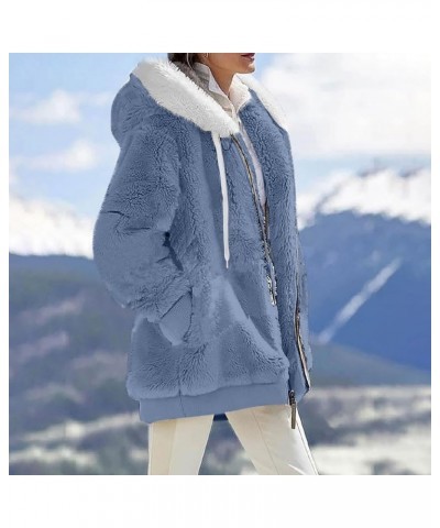 Winter Clothes for Women,2023 Fashion Warm Coats Casual Fuzzy Fleece Sherpa Jackets Hoodies Pullover Plus Size Tops 12 light ...