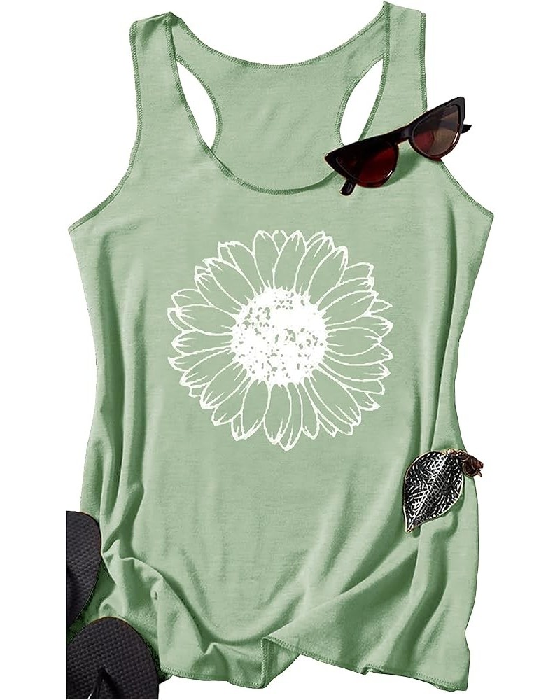 Country Concert Tank Tops Women Vintage Sunshine Racerback Tank Tops Summer Casual Classic-Fit Sleeveless T Shirt Cami Green1...