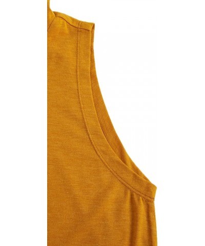 Women's Summer Sleeveless Hooded Tank Top T-Shirt for Athletic Exercise Relaxed Breathable Solid Yellow $14.49 Tanks