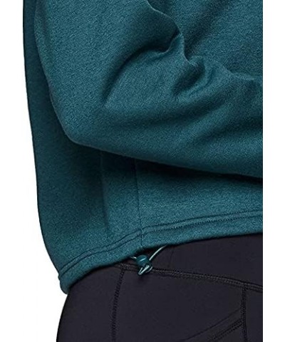 Active Women's Relaxed Lightweight Fleece Hoodie Sweatshirt With Zip Pocket Teal $13.38 Activewear