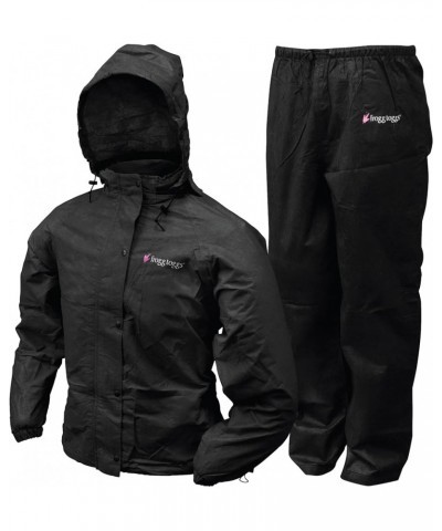 Women's Classic All-Purpose Waterproof Breathable Rain Suit Black $30.24 Jackets