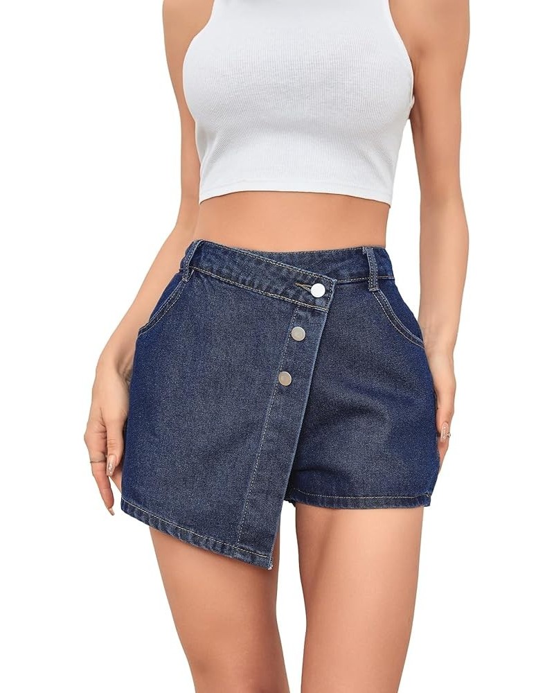 Women's Skort Dark Wash Blue $11.01 Skirts