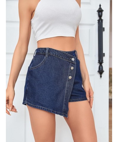 Women's Skort Dark Wash Blue $11.01 Skirts