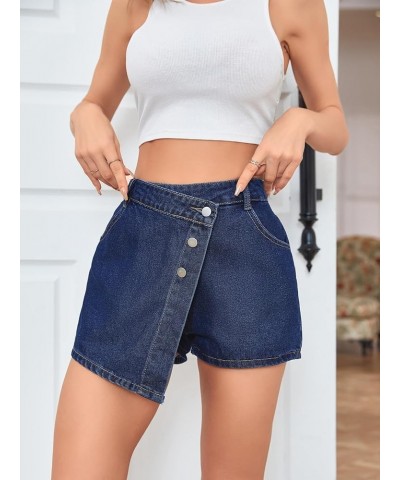 Women's Skort Dark Wash Blue $11.01 Skirts