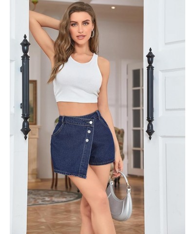 Women's Skort Dark Wash Blue $11.01 Skirts