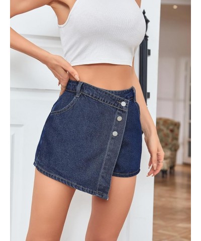 Women's Skort Dark Wash Blue $11.01 Skirts