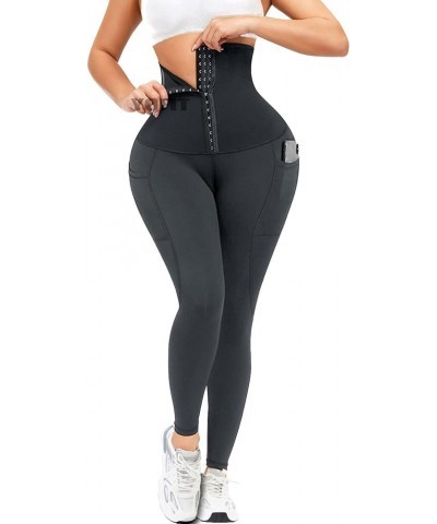 Super High Waist Corset Leggings for Women Tummy Control Magic Waist Trainer Shaper Leggings Yoga Pants 2 Pockets Corset Legg...