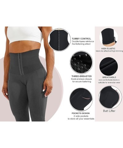 Super High Waist Corset Leggings for Women Tummy Control Magic Waist Trainer Shaper Leggings Yoga Pants 2 Pockets Corset Legg...