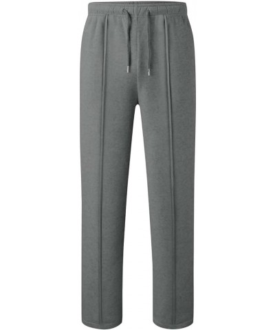 Baggy Wide Leg Sweatpants for Women Fleece High Waist Joggers with Pockets Lightweight Comfy Drawstring Sweat Pants E006-gray...