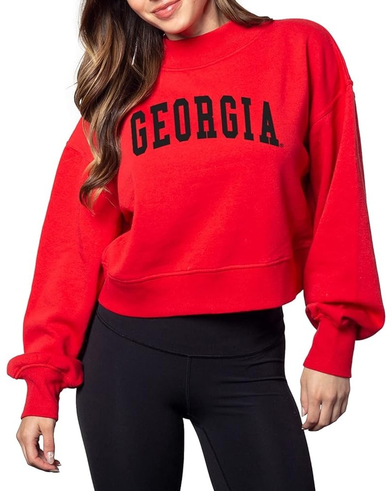 Women's Haily Sweatshirt Georgia Bulldogs Red $12.14 Activewear