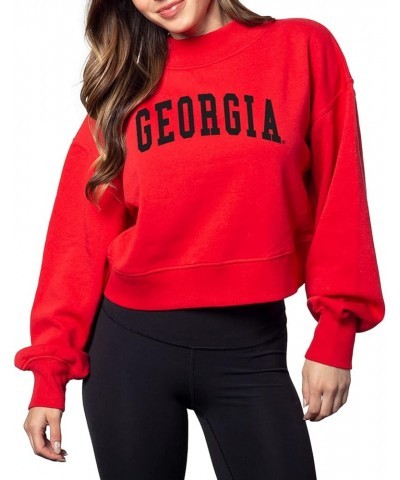 Women's Haily Sweatshirt Georgia Bulldogs Red $12.14 Activewear