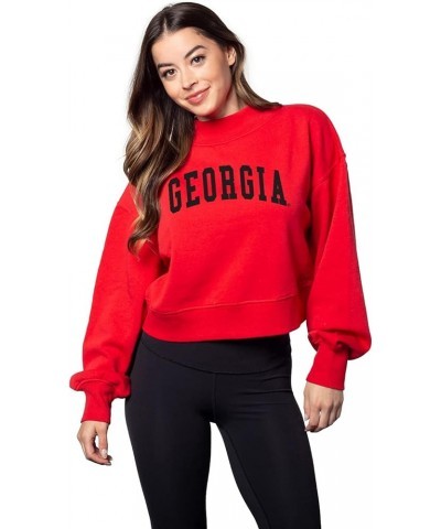 Women's Haily Sweatshirt Georgia Bulldogs Red $12.14 Activewear