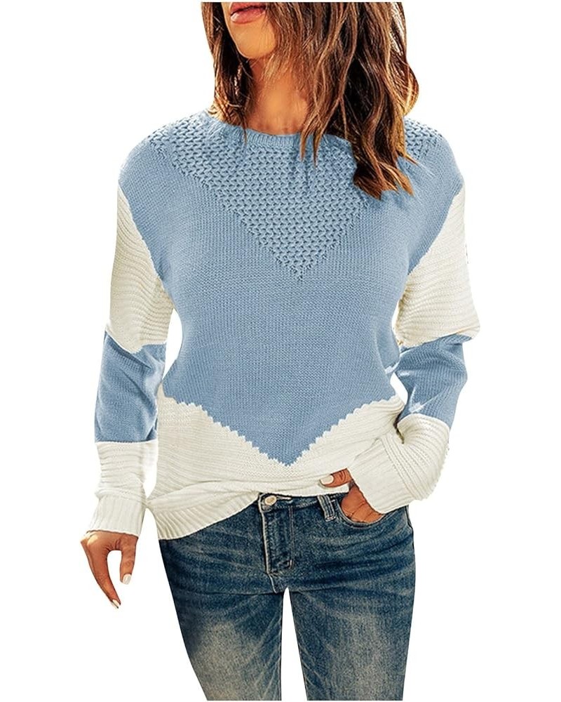 RMXEi Women's Pullover Sweatshirt,Women's Fashion Plaid Vest Sweater Vest Outer Wear Inner Knitted Sweater Light Blue $19.46 ...