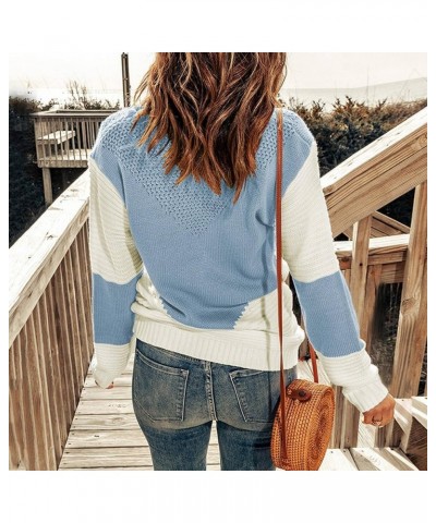 RMXEi Women's Pullover Sweatshirt,Women's Fashion Plaid Vest Sweater Vest Outer Wear Inner Knitted Sweater Light Blue $19.46 ...