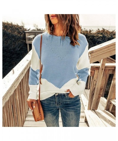 RMXEi Women's Pullover Sweatshirt,Women's Fashion Plaid Vest Sweater Vest Outer Wear Inner Knitted Sweater Light Blue $19.46 ...