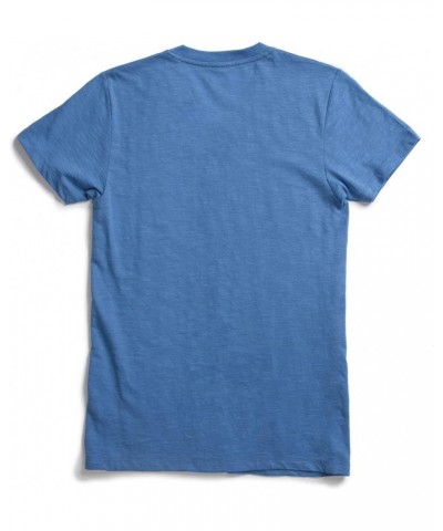 Danielle V Neck Tee - Slub Oxford Blue $14.52 T-Shirts